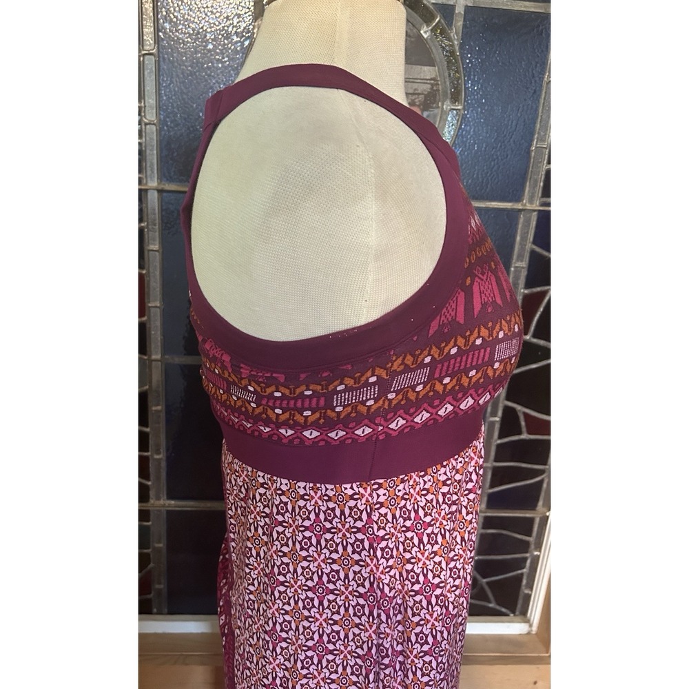 Athleta Rio Maxi Racerback Dress Raspberry Stretch Build In Bra Size Small - Picture 3 of 8
